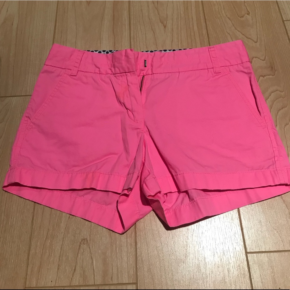 J. Crew 4” Chino Shorts - Neon Pink